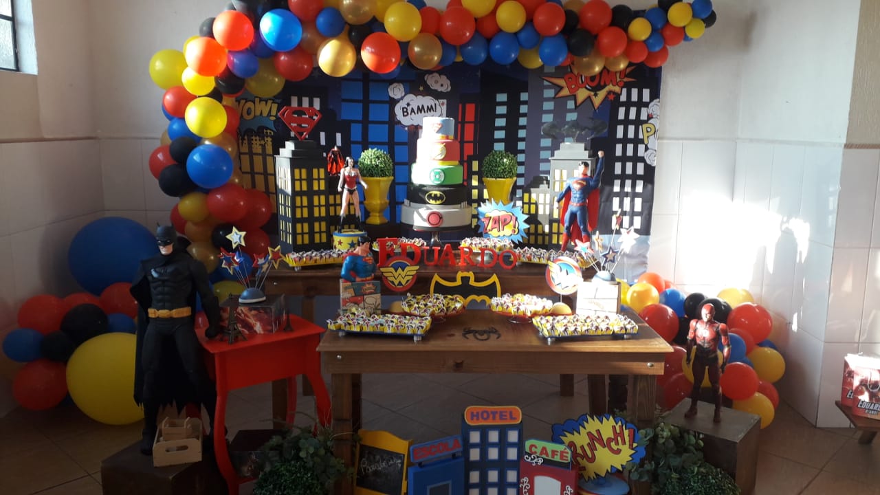 Decoração Festa Liga da Justiça