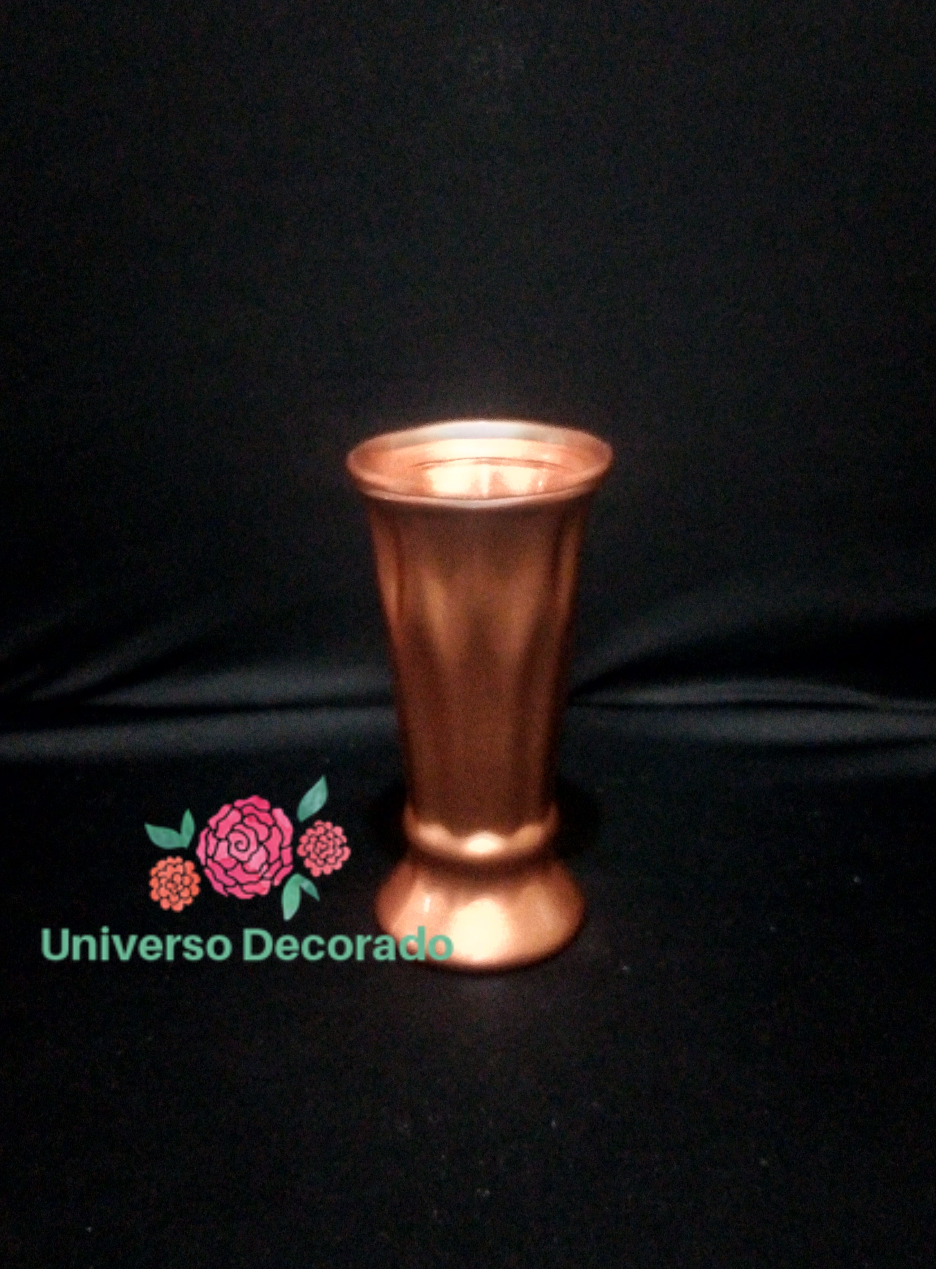 Vaso ceramica Rose gold P