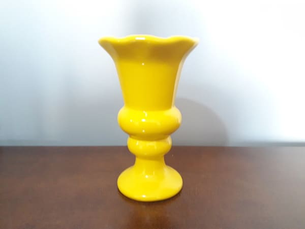 Vaso Ceramica Amarela G