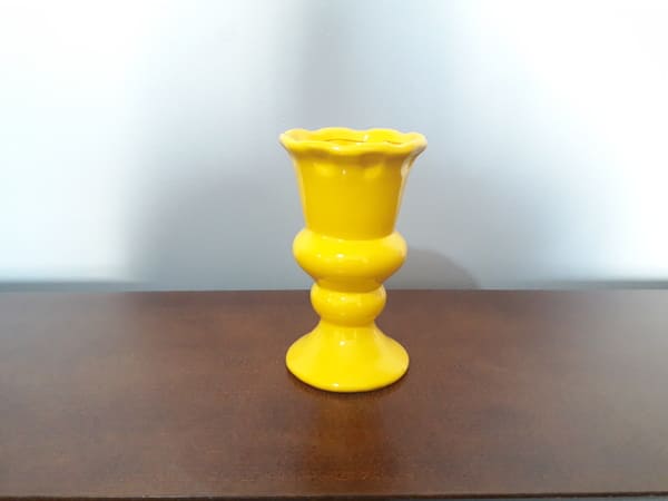 Vaso Ceramica Amarela M