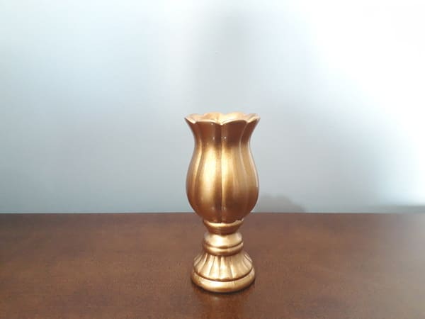 Vaso Ceramica Dourado M