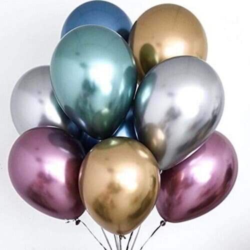Balão Cromado Metalizado Aluminizado 25 unid