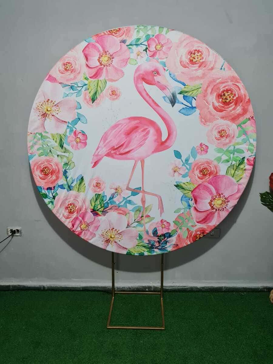 Painel Redondo 1,50m de Diametro Flamingo