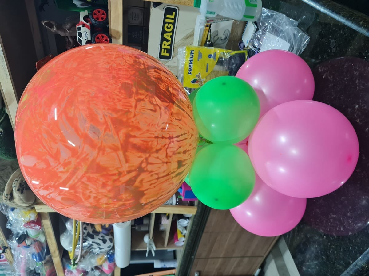 Arranjo-balão-bubble-Neon