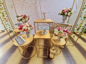Mini Table aniversario adulto dourada prata