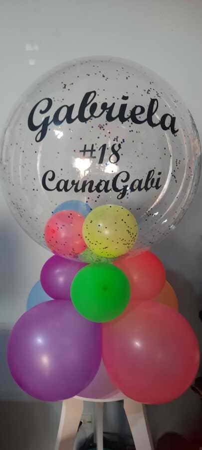 Arranjo de Balão Bubble Personalizado Candy Colors (1)