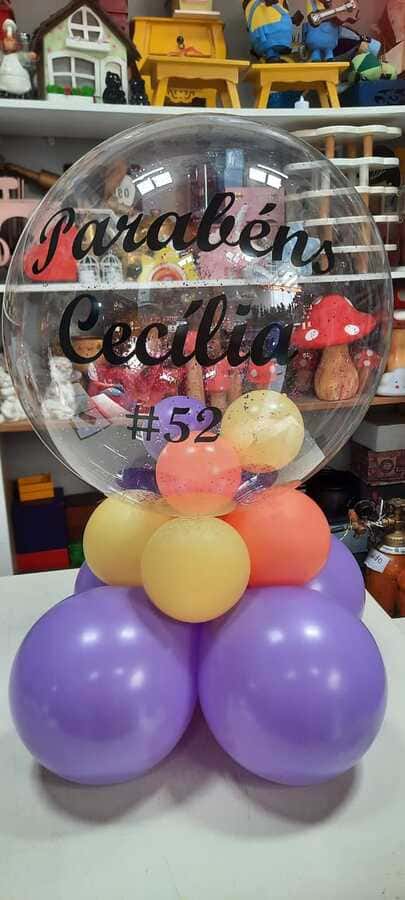 Arranjo de Balão Bubble Personalizado Candy Colors (2)