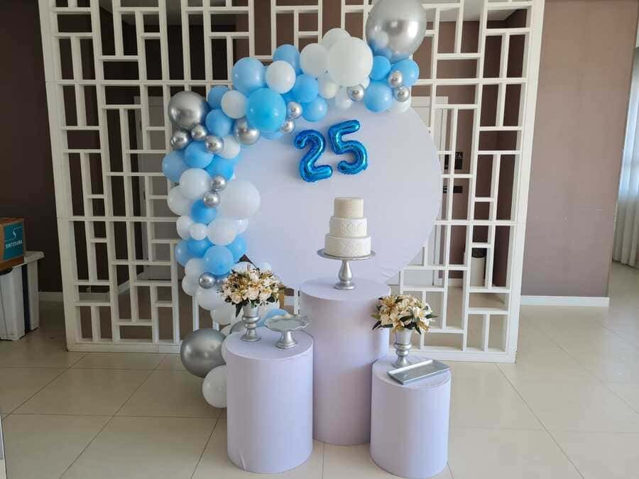 Mini Table Branco, Prata e azul (6)