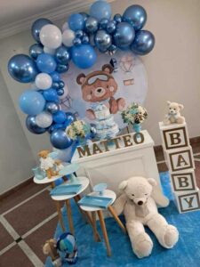 Mini Table Chá de Bebe Ursinho Baloeiro