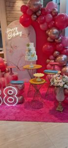 Mesa decorada Jardim das borboletas