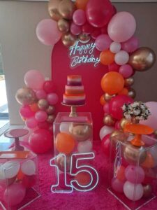 Mini Table 15 Anos Pink