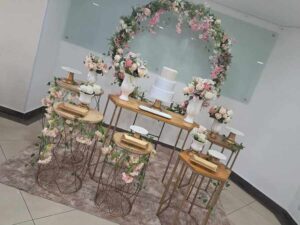 Mesa Decorada Floral Aniversario