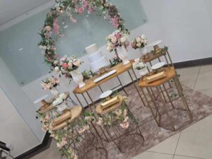 Mesa Decorada Floral Aniversario