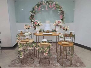 Mesa Decorada Floral Aniversario