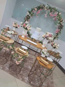 Mesa Decorada Floral Aniversario