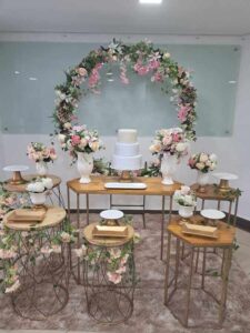 Mesa Decorada Floral Aniversario