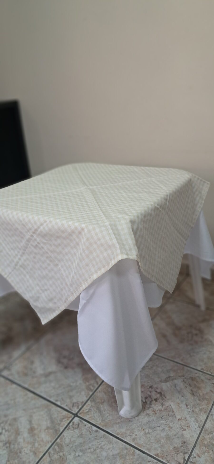 Toalha de mesa xadrez Creme Toalha de mesa xadrez Creme